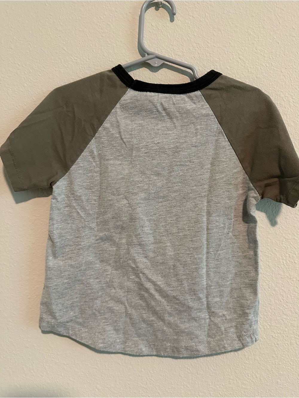 Disney Grey & Olive Mickey Mouse Short Sleeve Tee - Color Block Panels - Picture 3 of 4